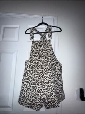 Bibi animal print short overalls